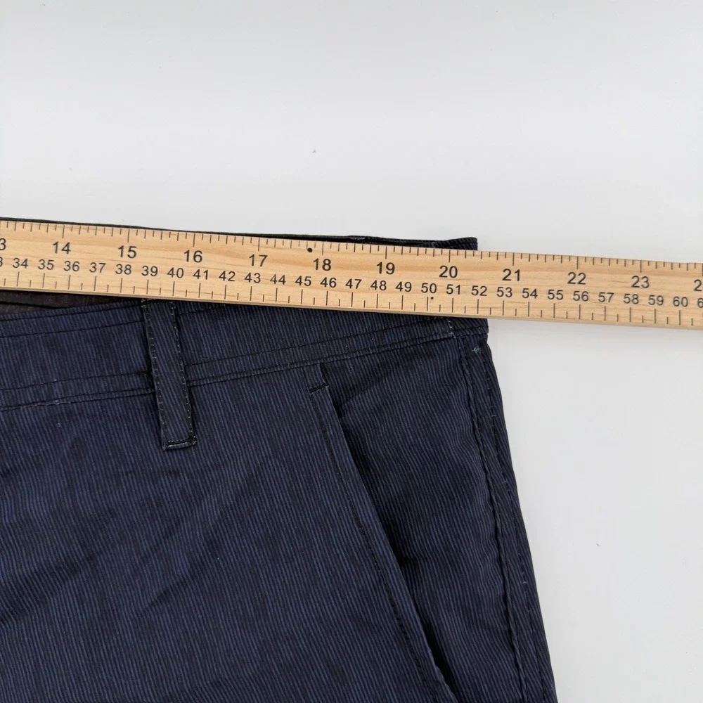 DaHui Hybrid Shorts Mens 40 Blue Striped Boardshorts Stretch Quick Dry